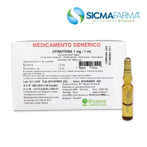 EPINEFRINA 1 MG/ 1 ML