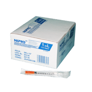 JERING. 1cc INSULINA AGUJA FIJA No. 28 X 1/2