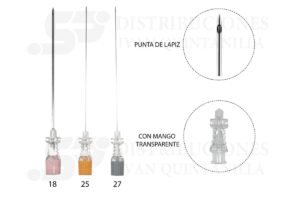 AGUJA ESPINAL No.25/27 PUNTA QUINCKE