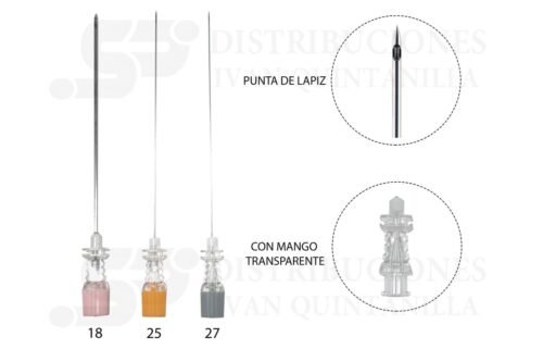 AGUJA ESPINAL No.25/27 PUNTA QUINCKE