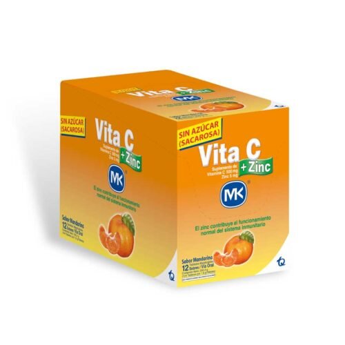 VITAMINA C ZINC 500 MG. TABLETA MANDARINA