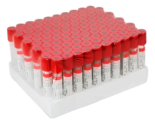 TUBO VIDRIO VACUTAINER TAPA ROJA 10ML