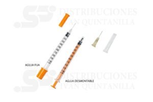JERINGA 1cc INSULINA AGUJA MOVIL No. 27-28 X 1/2