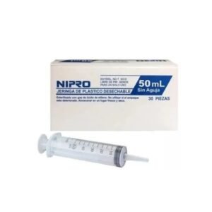 Nipro-50ml-sonda JERING. 50cc BUYON SIN AGUJA