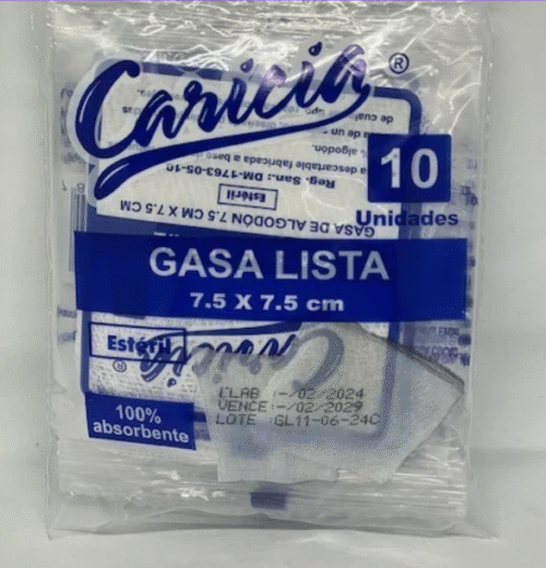 GASA QUIRURGICA 7.5CM X 7.5 CM x10