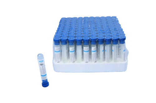 TUBO VIDRIO VACUTAINER TAPA CELESTE 5ML